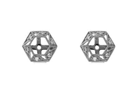 B009-44647: EARRING JACKETS .08 TW (FOR 0.50-1.00 CT TW STUDS)