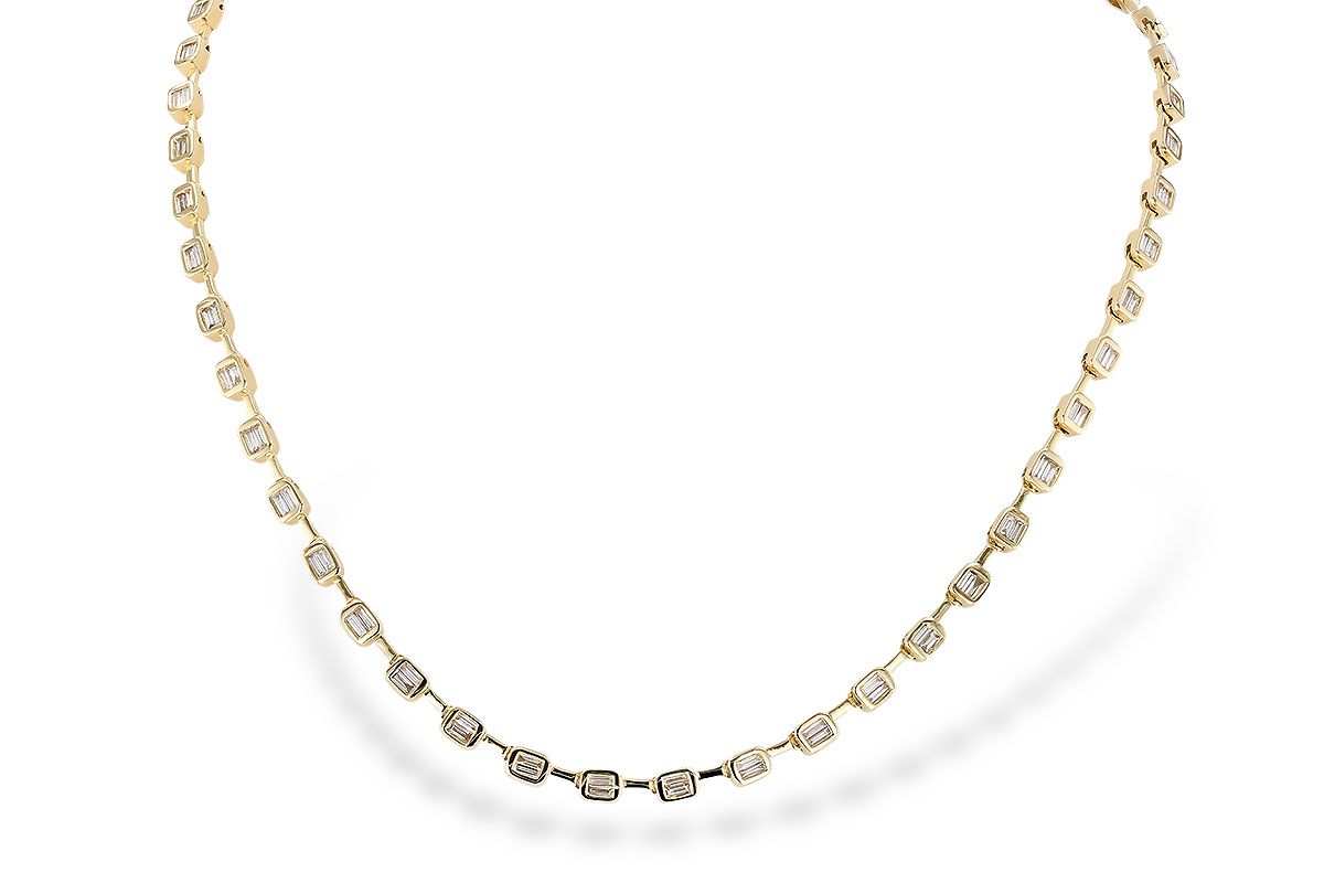 H283-04673: NECKLACE 2.05 TW BAGUETTES (17 INCHES)