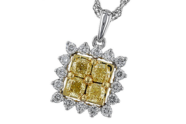 E283-94674: NECK .76 FANCY YELLOW DIAMONDS 1.09 TW