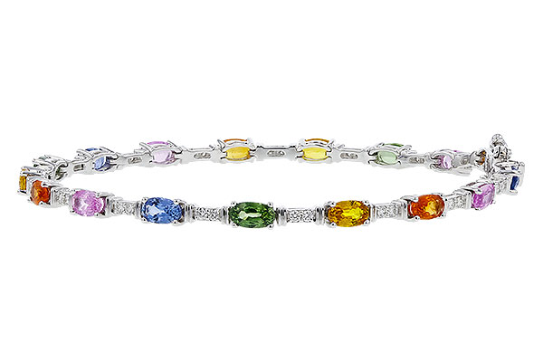 H283-92892: BRACELET 4.76 MULTI-COLOR SAPPH 5.08 TGW (7")